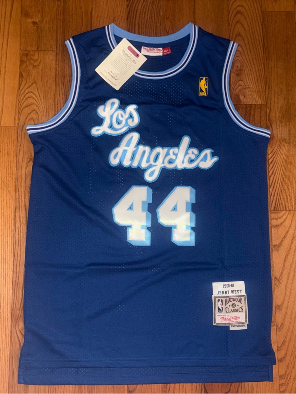 Jerry West Los Angeles Lakers NBA Jersey STITCHED NWT Size 44 Large